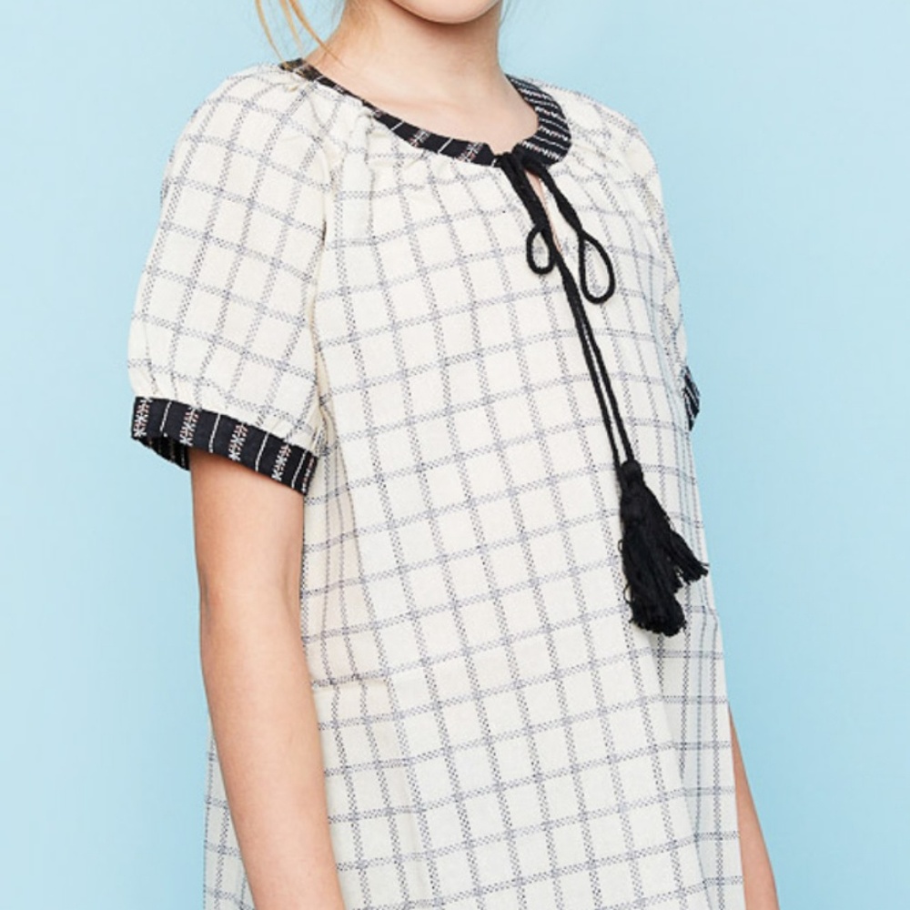 Hayden L.A. girls navy and white short sleeve top